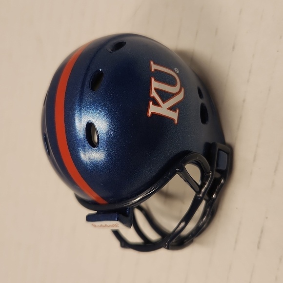 KU Mini Football Helmet Riddell - Picture 4 of 6